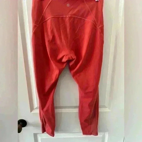 Lululemon Train Times Tights ~ Poppy Coral ~ 10 - Picture 8 of 11